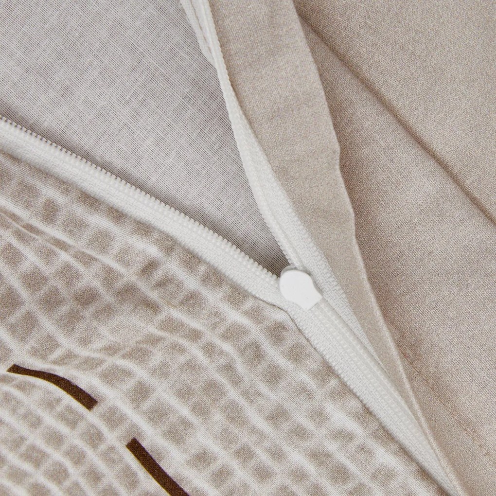 Lenjerie de pat din bumbac Renforce TEDDY HENRY bej pentru copii. Dimensiune lenjerie de pat: 80 x 80 cm | 135 x 200 cm