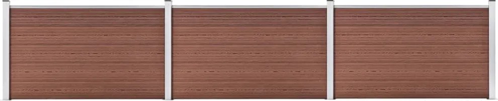 vidaXL Gard de grădină, maro, 526 x 106 cm, WPC