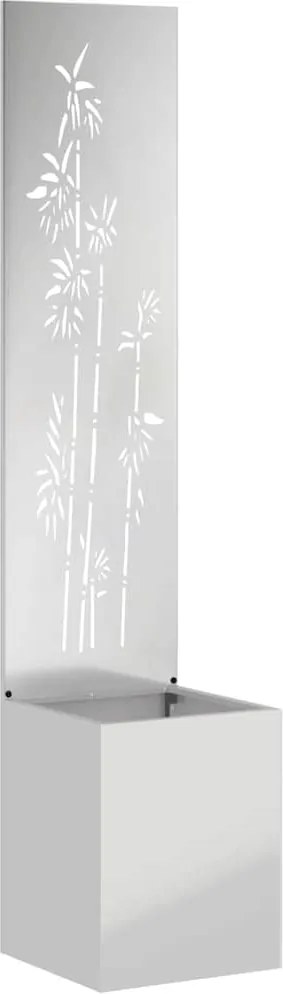 vidaXL Ecran de intimitate pentru grădină Floral Argintiu 32 x 140 cm