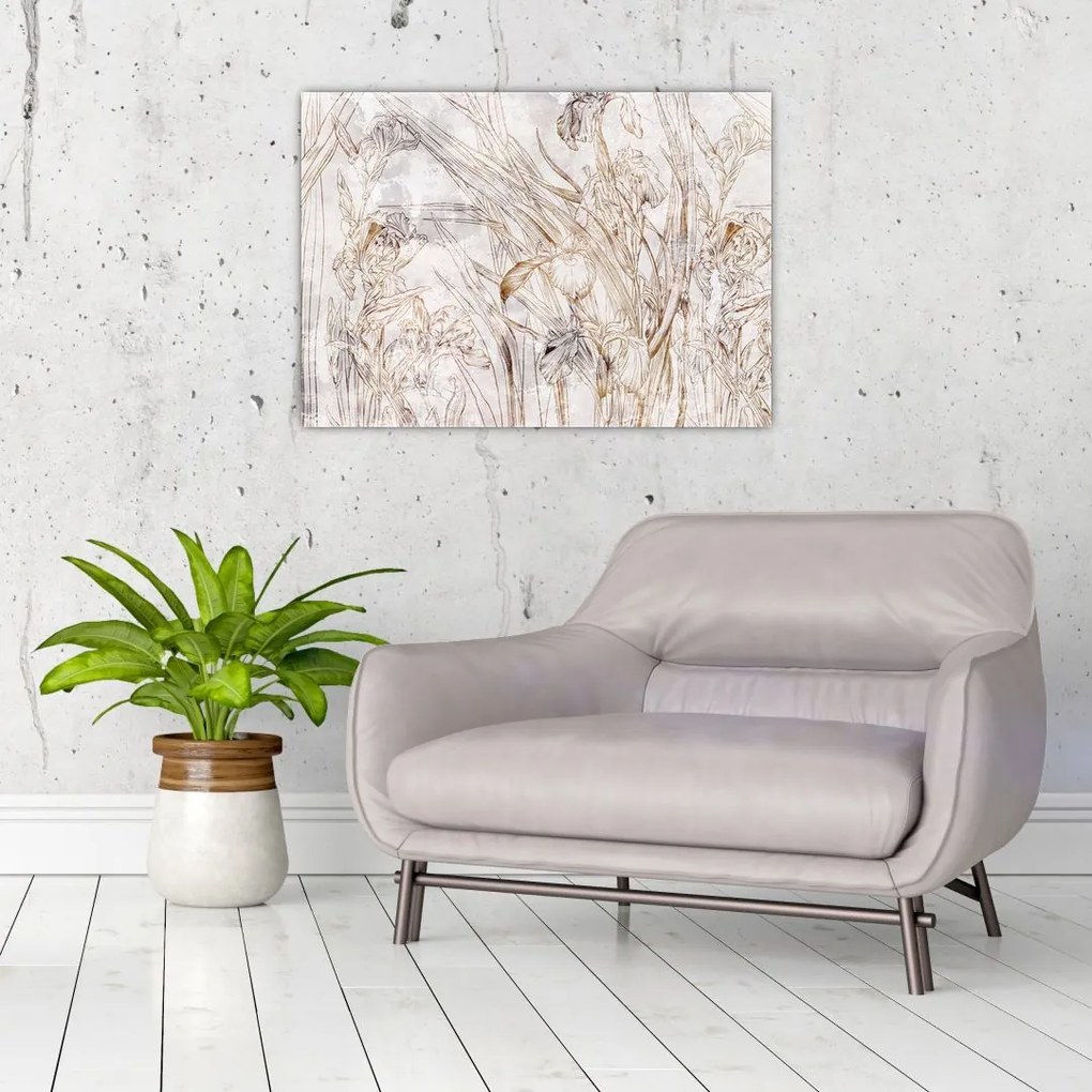 Tablou pe sticlă - Iris (70x50 cm)