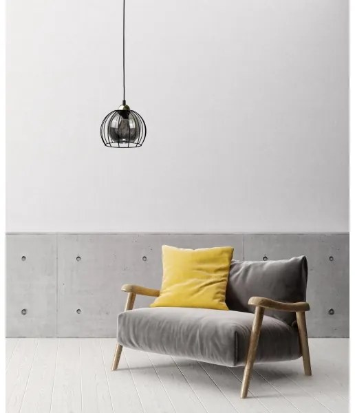 Lustră pe cablu SOLO BLACK 1xE27/60W230V neagră/aurie