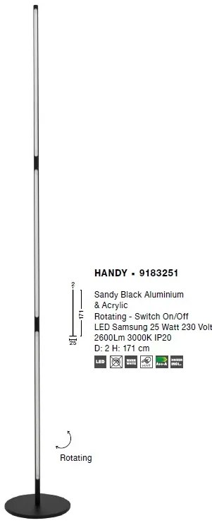 Lampadar LED / Lampa de podea design modern Handy NVL-9183251