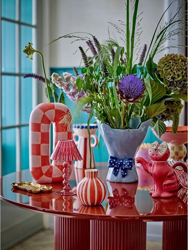 Vază somon/crem din ceramică pictată manual (înălțime 32 cm) Mae – Bloomingville