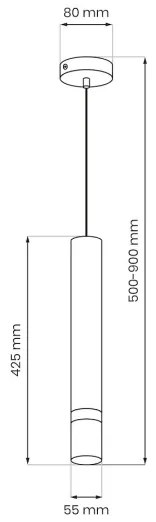 Lustră pe cablu Brilagi POKER 1xGU10/25W/230V bej