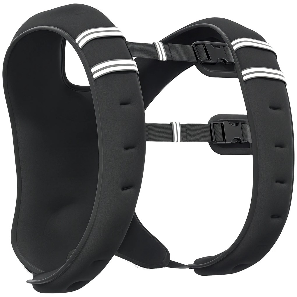 HOMCOM Vestă de Greutate Reglabilă pentru Antrenament de Forță, 10 kg, 40x35 cm, Negru | Aosom Romania
