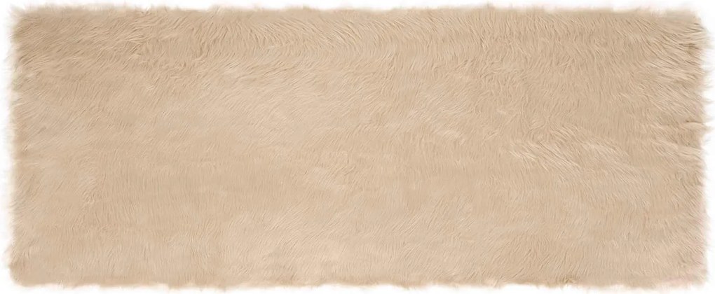 vidaXL Covor din Lână Faux Tafalla Bej 80 x 200 cm Poliester