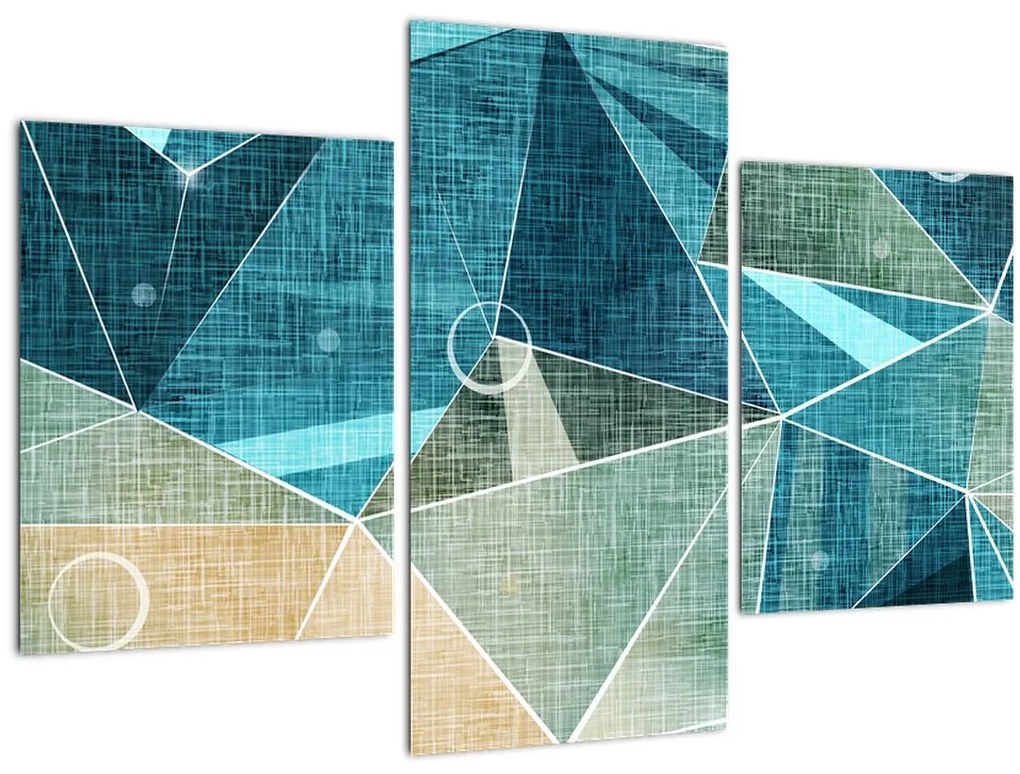 Tablou - Abstract turcoaz (90x60 cm)