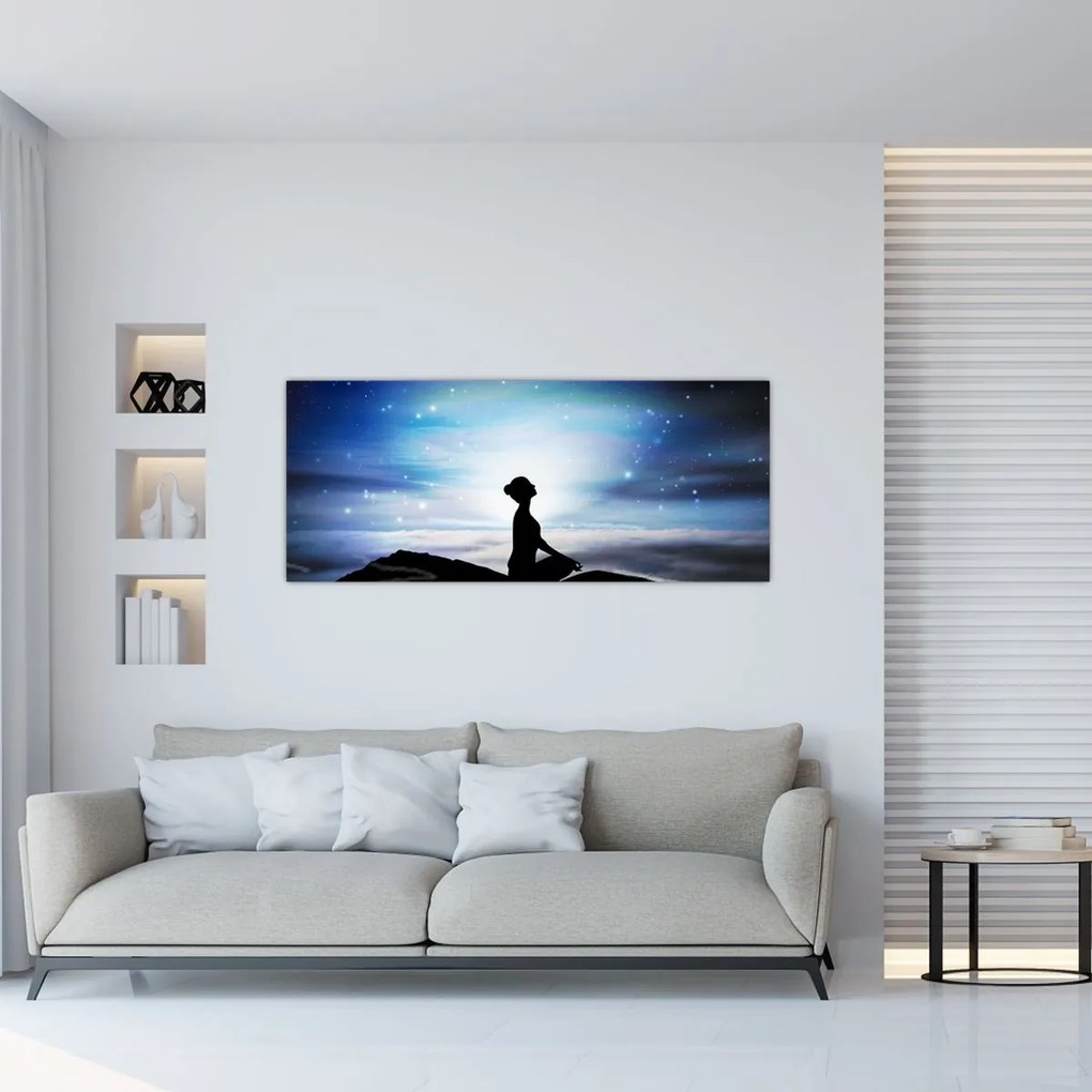 Tablou - Femaia meditând (120x50 cm)