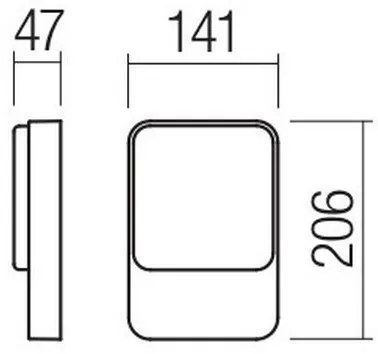 Redo 90129 - Aplică perete exterior LED COLIN 1xLED/9W/230V IP54