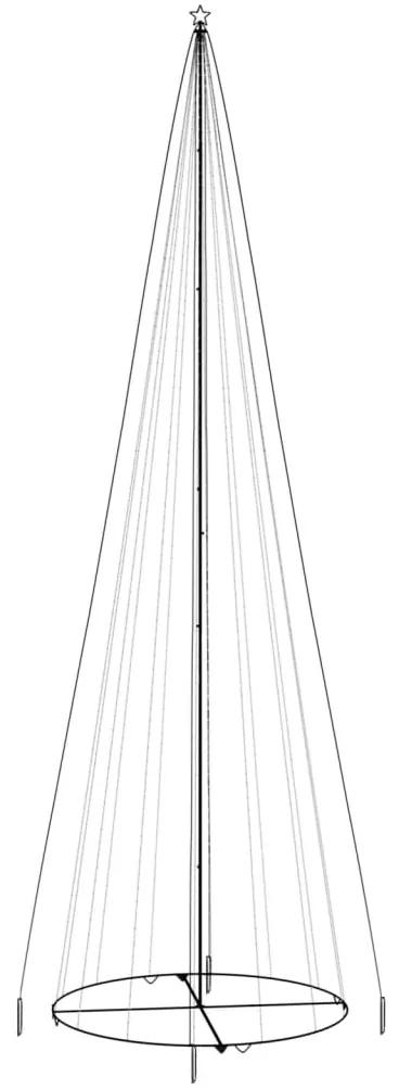 Brad de Craciun conic, 1134 LED-uri, alb rece, 230x800 cm 1, Alb rece, 800 x 230 cm