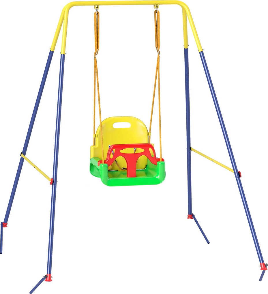 AIYAPLAY Leagăn de grădină pentru copii Leagăn pentru bebeluși 3 în 1 Verde | Aosom Romania