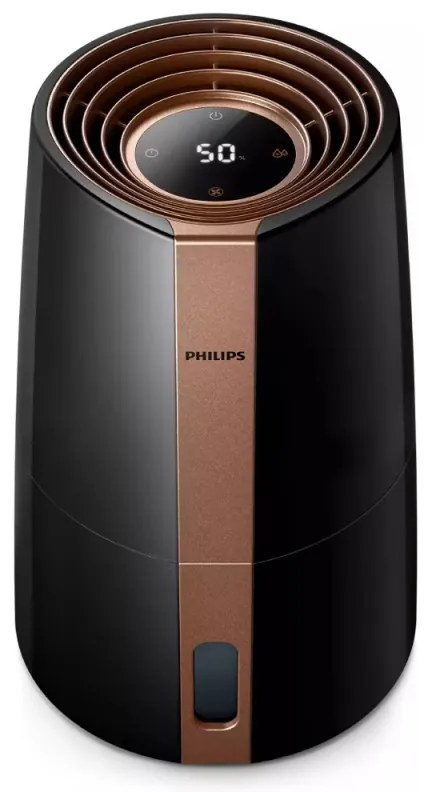 Umidificator Philips HU3918/10, Până la 45 m2, 300 ml/h, 3 l, 3 trepte, Nanocloud, Afișaj LED, Mod de noapte, Negru