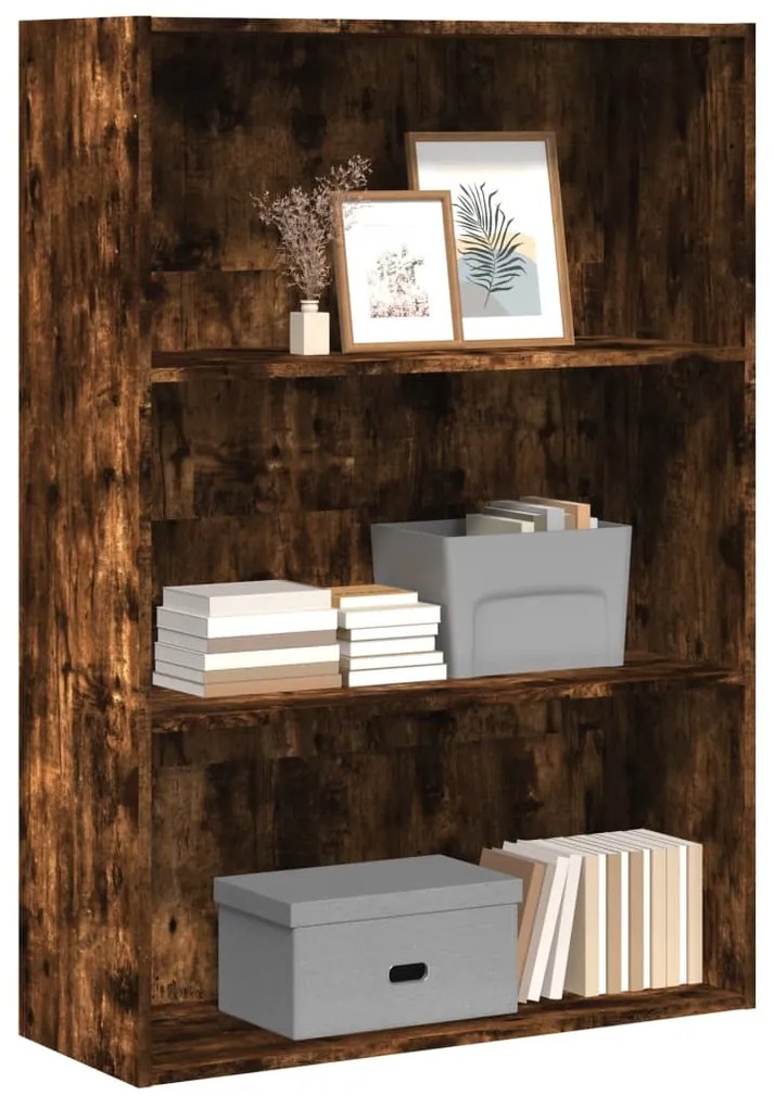 vidaXL Bibliotecă, stejar fumuriu, 80x30x114 cm, lemn prelucrat