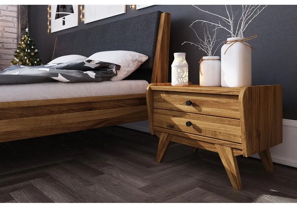 Noptieră din lemn de stejar Retro 1 - The Beds