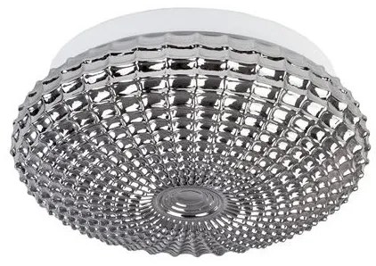 Plafoniera baie moderna 30cm IP44 Clam sticla fumurie NVL-9738254