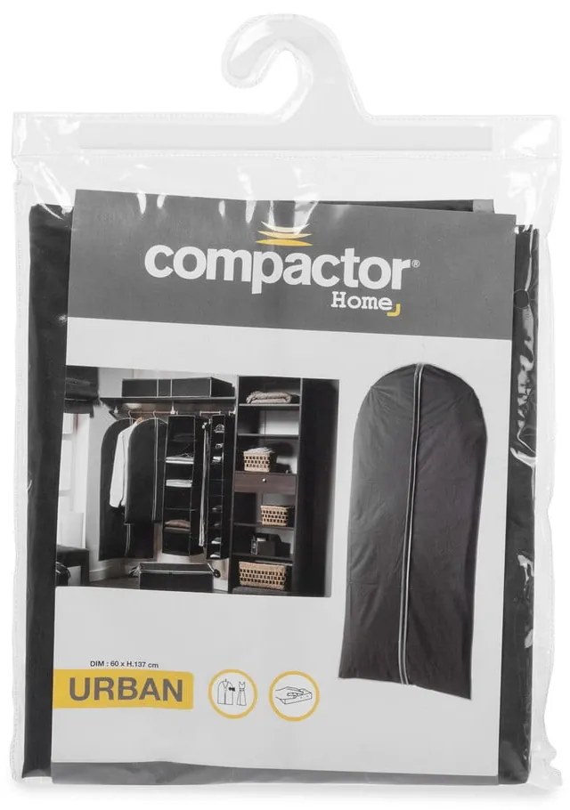 Husă de protecție pentru haine de agățat Compactor Dress Bag, negru