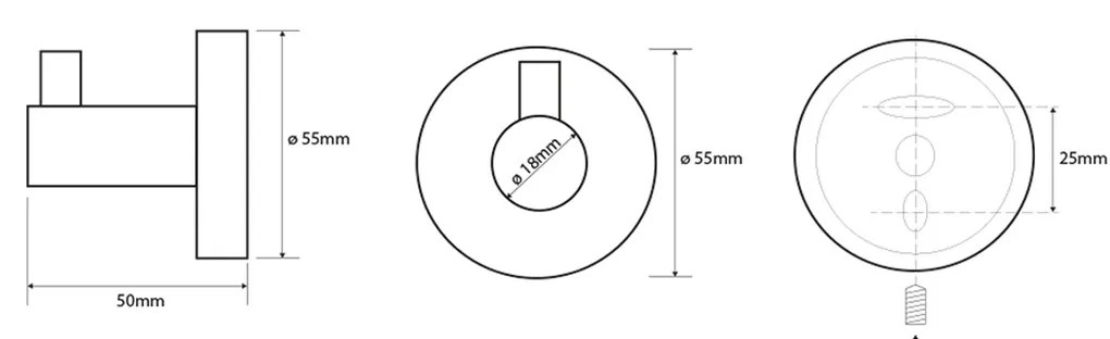 SAPHO XS201 X-Steel cârlig, oțel inoxidabilșlefuit