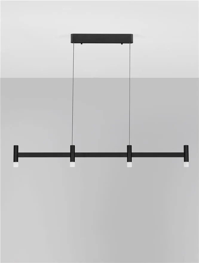 Lustra liniara cu 4 spoturi LED 2700K POETIC negru