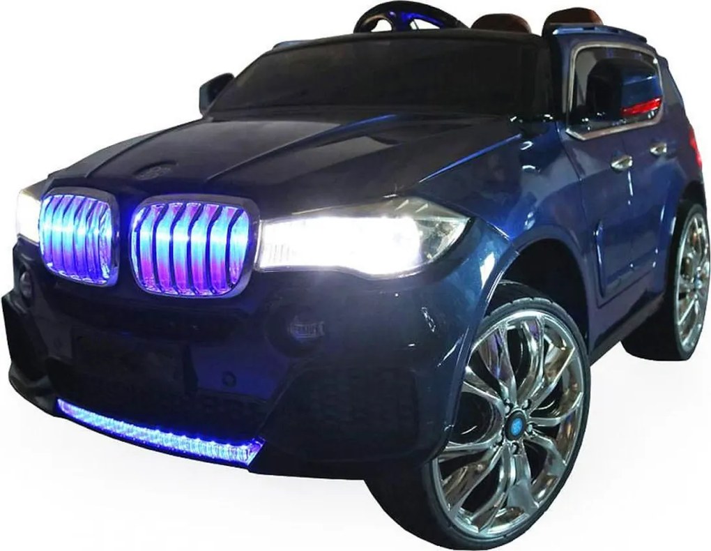 Masinuta Electrica cu Roti din Cauciuc NOVOKIDS™, Display LCD cu Redare MP4 Desene sau Muzica, Scaun de Piele, Model Offroad, Baterie Performanta