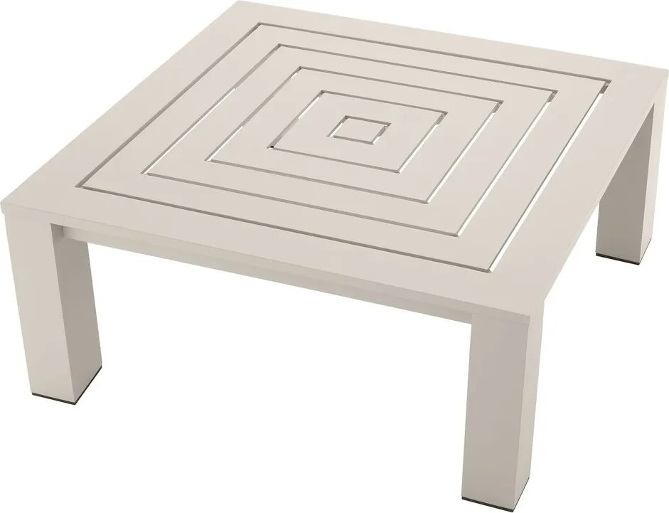 Masuta de cafea pentru interior/ exterior design LUX din aluminiu Vistamar, sand 115004 HZ