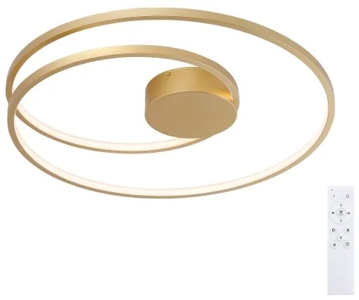 Brilagi - Plafonieră LED reglabilă TWISTER LED/75W/230V Ø 70 cm, auriu + telecomandă