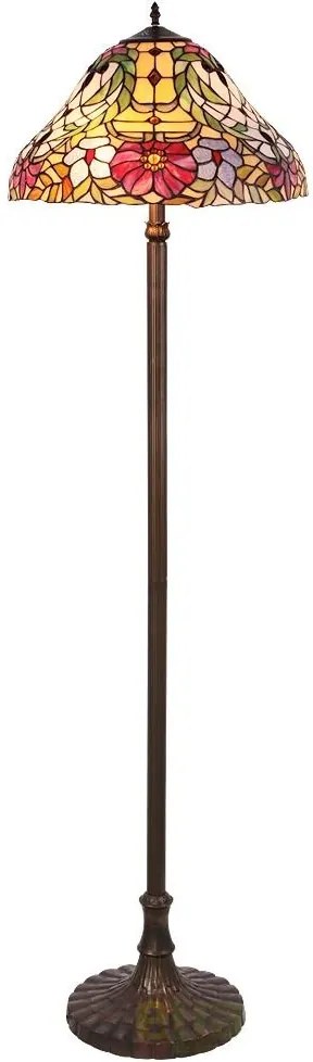 Lampadar, lampa de podea, sticla Tiffany, Mirella 8088RX