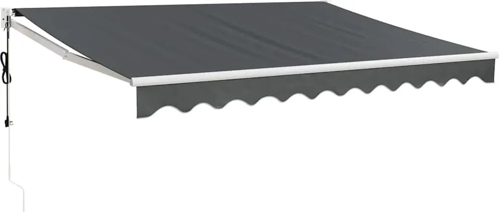 vidaXL Copertină automată retractabilă, antracit, 3,5x2,5 m