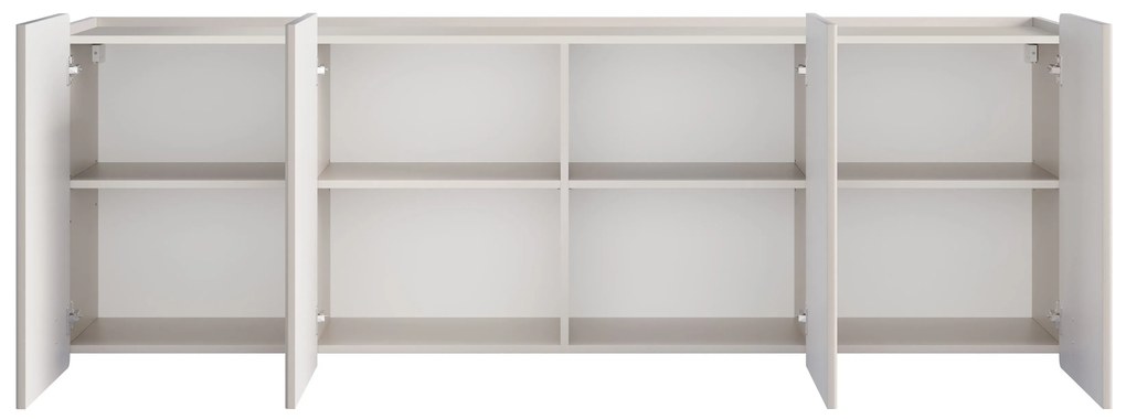 Comodă suspendată cu patru uși Malmi 200 cm - cașmir / negru