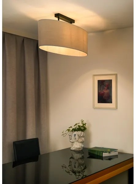 Lustră aplicată Duolla OVAL 2xE27/15W/230V gri