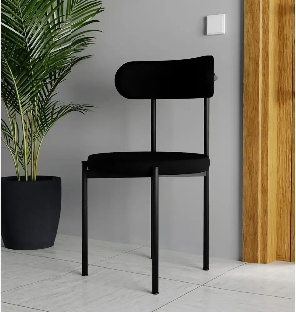 Scaun Onita, metal, negru