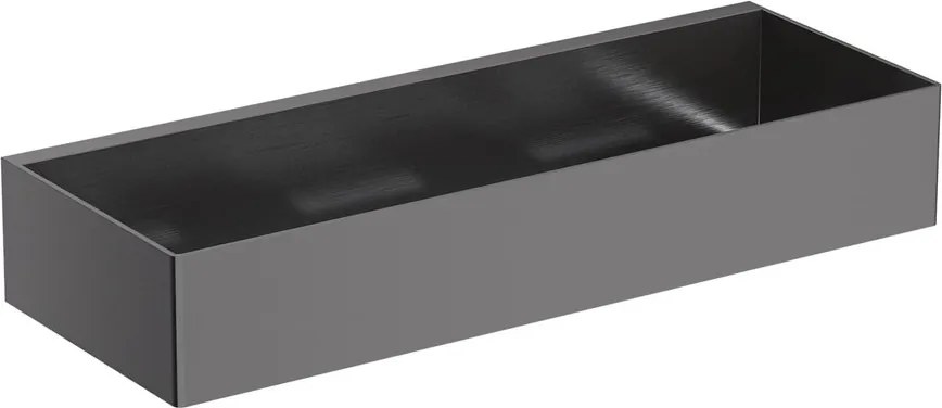 Etajera otel inoxidabil Omnires Uni 30 cm finisaj antracit periat