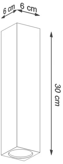 Spot KEKE 1xGU10/40W/230V 30 cm stejar Sollux SL.1041