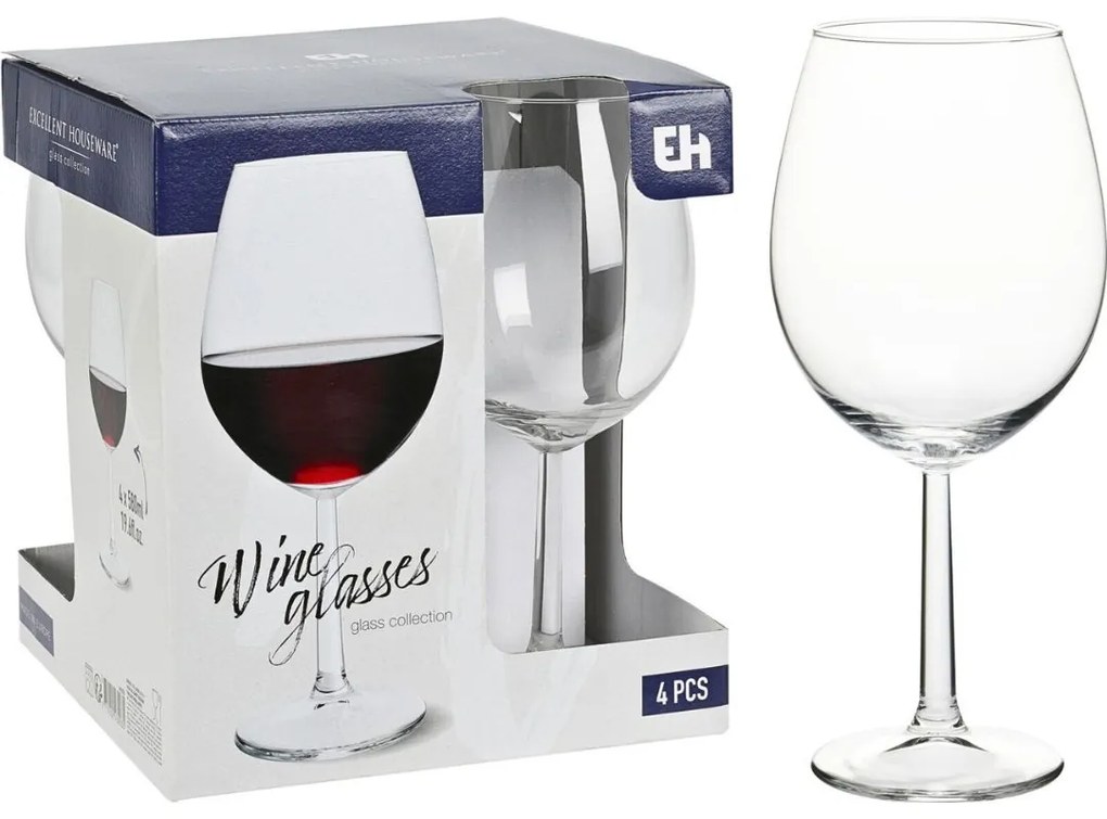 Set 4 pahare pentru vin 580 ml