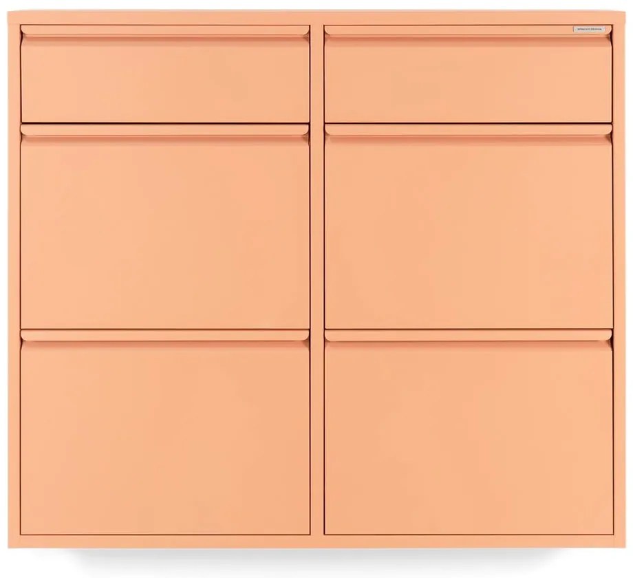 Pantofar somon cu deschidere înclinată din metal 98x86x15 cm Billy – Spinder Design