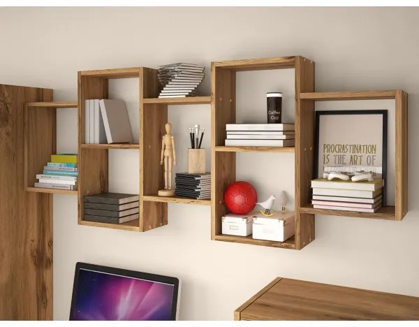 Etajeră de perete TRIO 65x161 cm stejar wotan