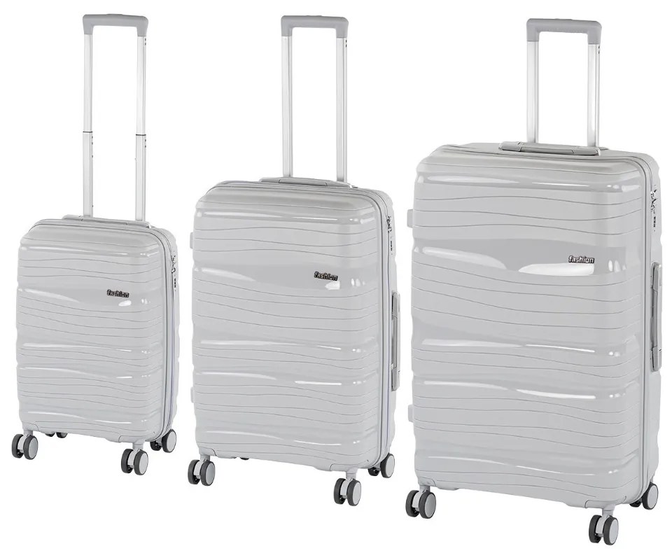 TraveLux Voyager XI gurulós bőrönd szett szürke