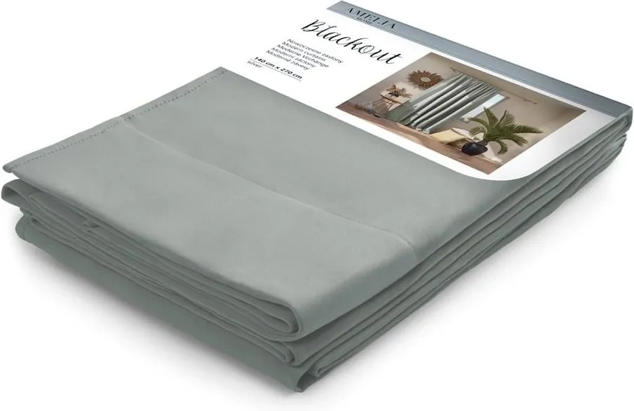 Draperie AmeliaHome Pleat, 140 x 270 cm, gri