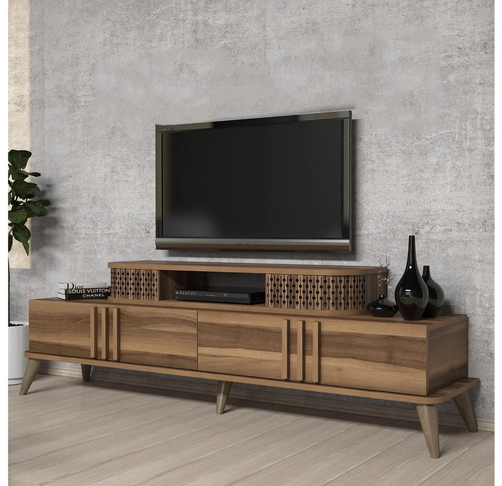 Masă TV/Dulap Lamele 2 (Nuc) . 1095638