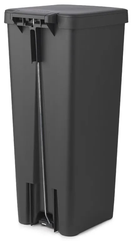 Cos cu pedala Brabantia StepUp 1005557, 40 L, Materiale ecologice, Deschidere mare, Gri închis