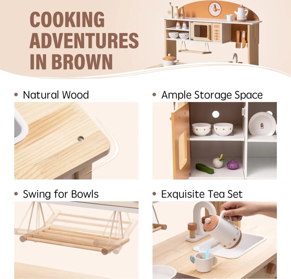 Bucatarie copii din lemn Picablu