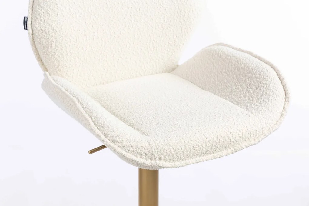 HR350W Scaun Boucle din Catifea Bază Aurie