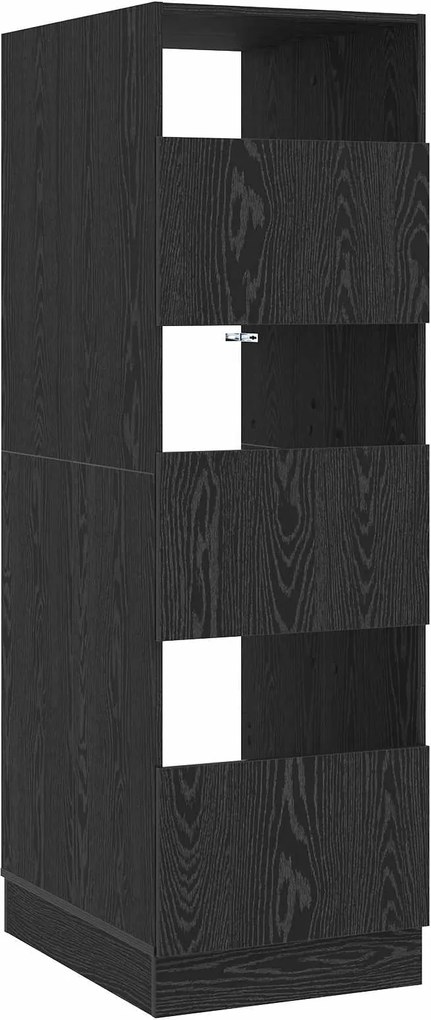 vidaXL Dulap de rufe Stejar Negru 50 x 68 x 162 cm Lemn compozit