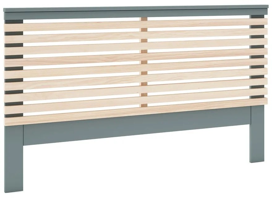 Tăblie de pat în culoare naturală/verde prăfuit cu aspect de lemn de pin 146x100 cm Pisco – Marckeric