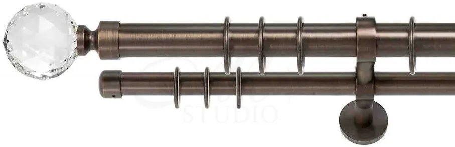Galerie dubla - KULA CRISTAL - 35/25 - BRONZ (Alege marime: 320 cm)