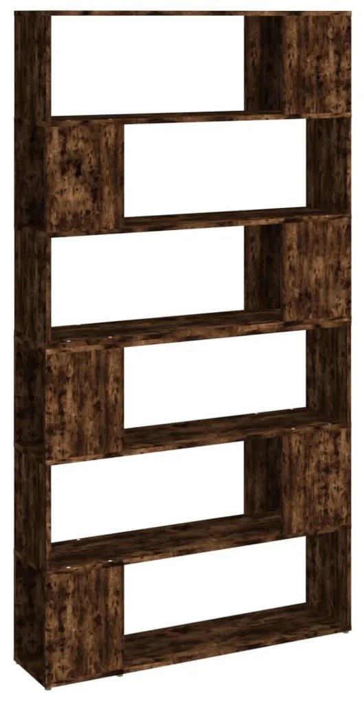 3187603 vidaXL Bibliotecă/Separator de cameră, stejar afumat, 100x24x188 cm