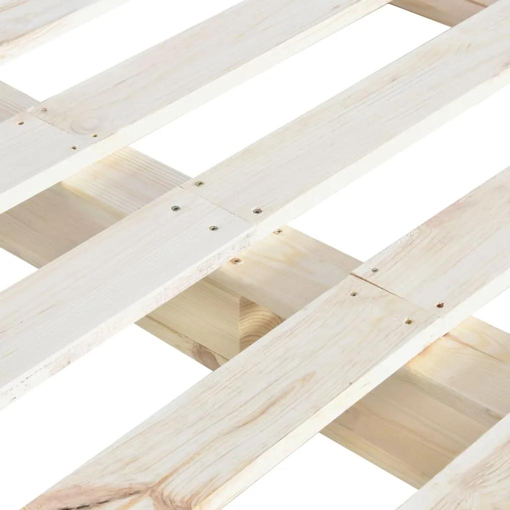Cadru de pat din paleti, 160 x 200 cm, lemn masiv de pin culoarea lemnului, 160 x 200 cm