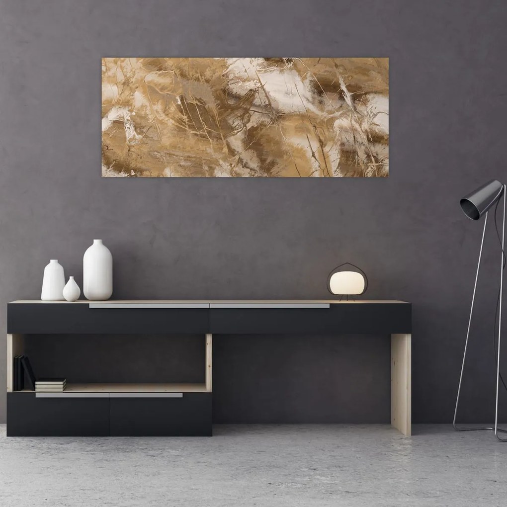 Tablou - Abstract maro (120x50 cm)