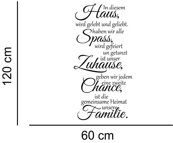 Sticker perete Im diesem Haus wird gelebt