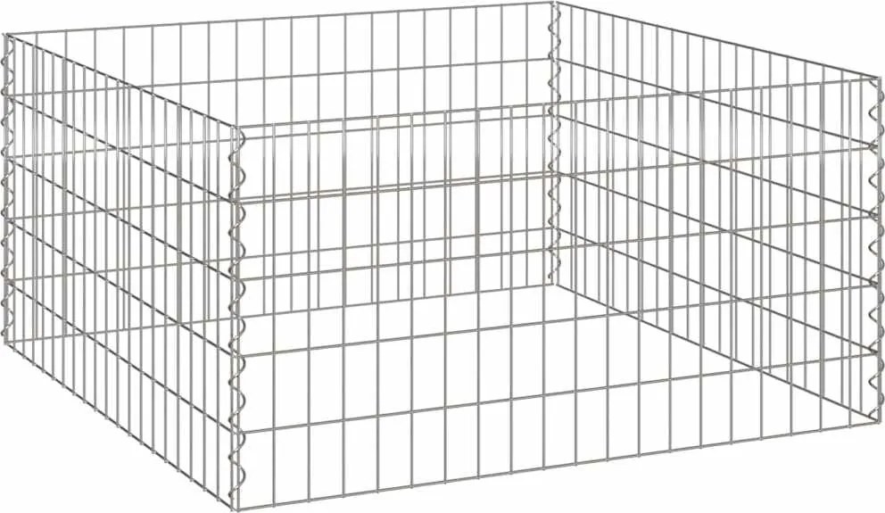 vidaXL Composter pătrat 100 x 100 x 50 cm Fier