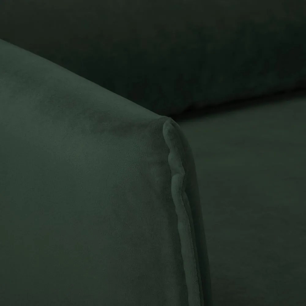 Fotoliu verde închis cu tapițerie din catifea Juli – Ropez